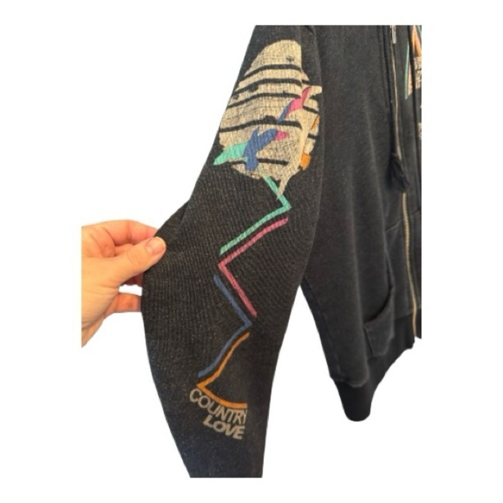 Freecity Black Hoodie with Multicolor Accents - Picture 3 of 6